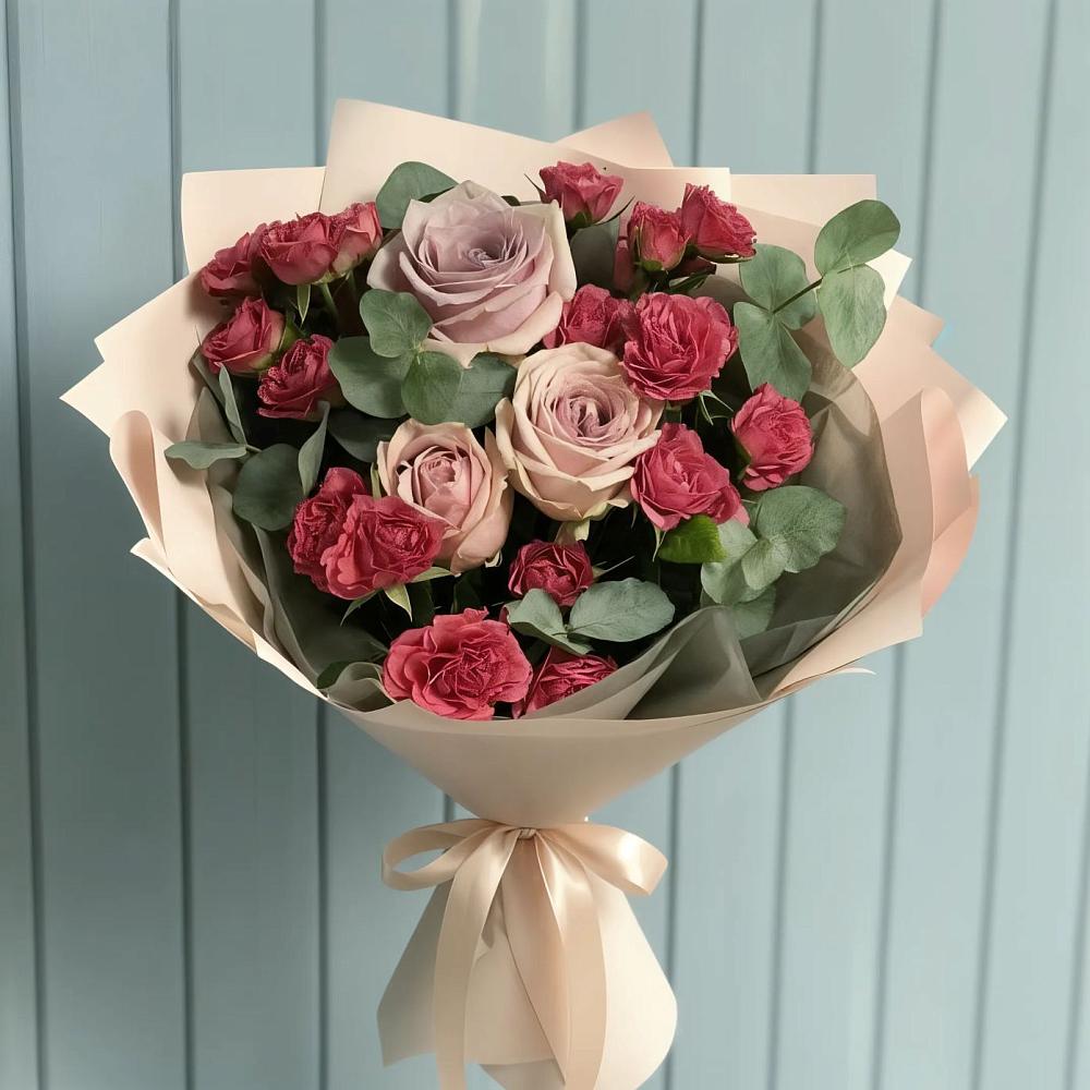 Букет цветов из: Гвоздики и Розы в Веселёво