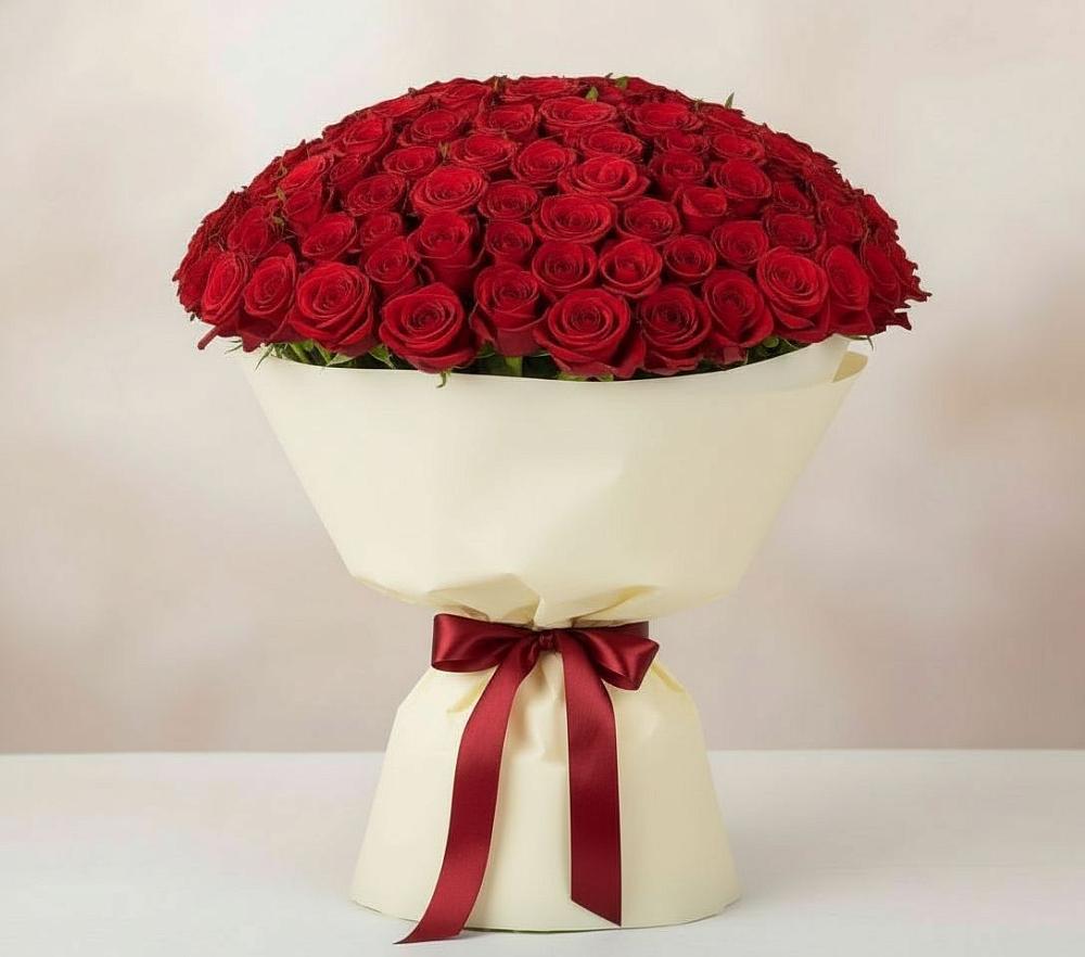 Букет 101 Красная роза Милано в Веселёво