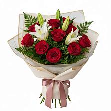 Букет цветов из:  Лилии и Розы в Веселёво