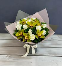 Букет цветов из:  Орхидеи и Розы в Веселёво