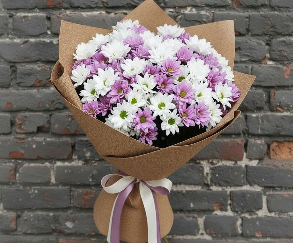 Букет цветов из: Хризантемы в Веселёво