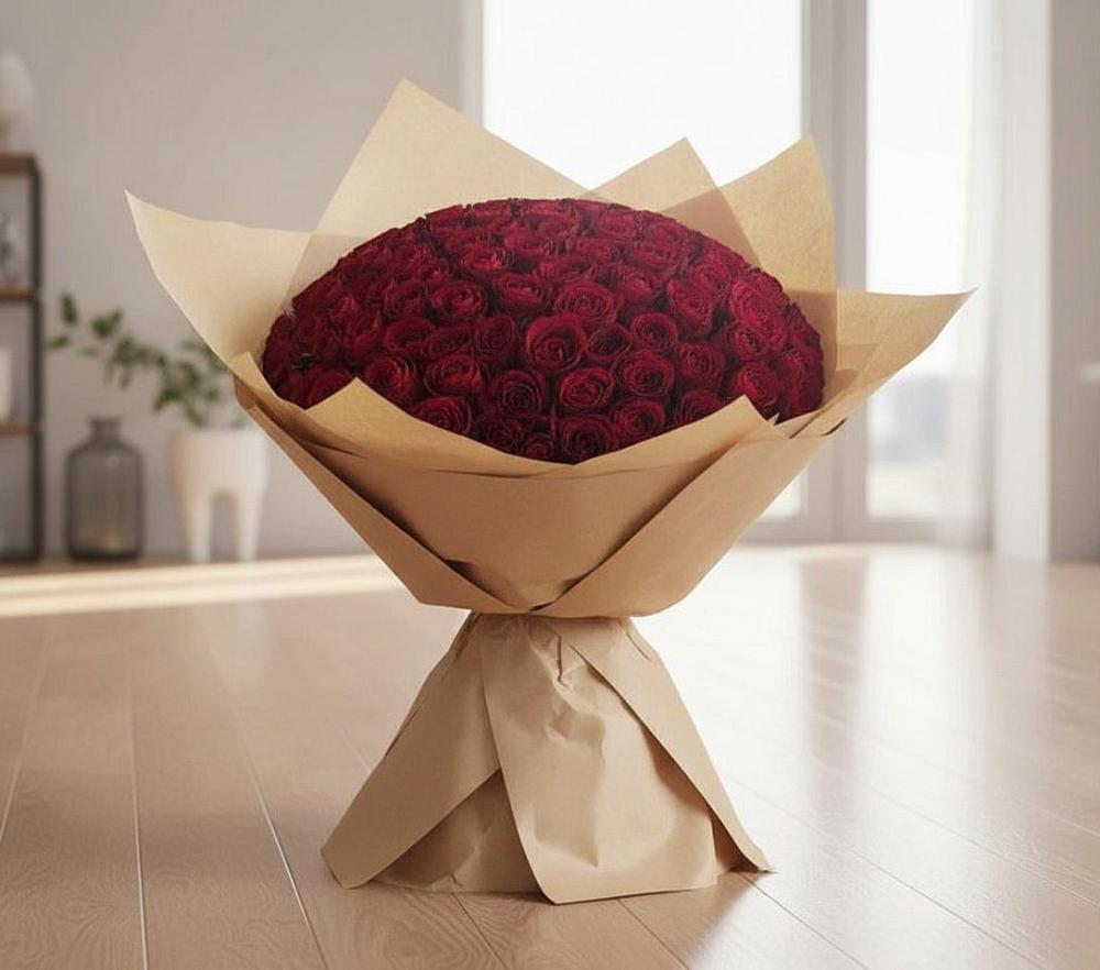 Букет 101 Красная роза в Веселёво