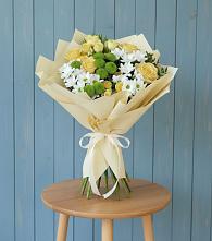 Букет цветов из:  Хризантемы и Розы в Веселёво