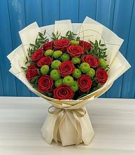 Букет цветов из:  Розы и Хризантемы в Веселёво