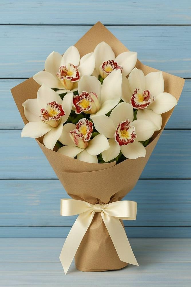 Букет цветов из: Орхидеи и Розы в Веселёво